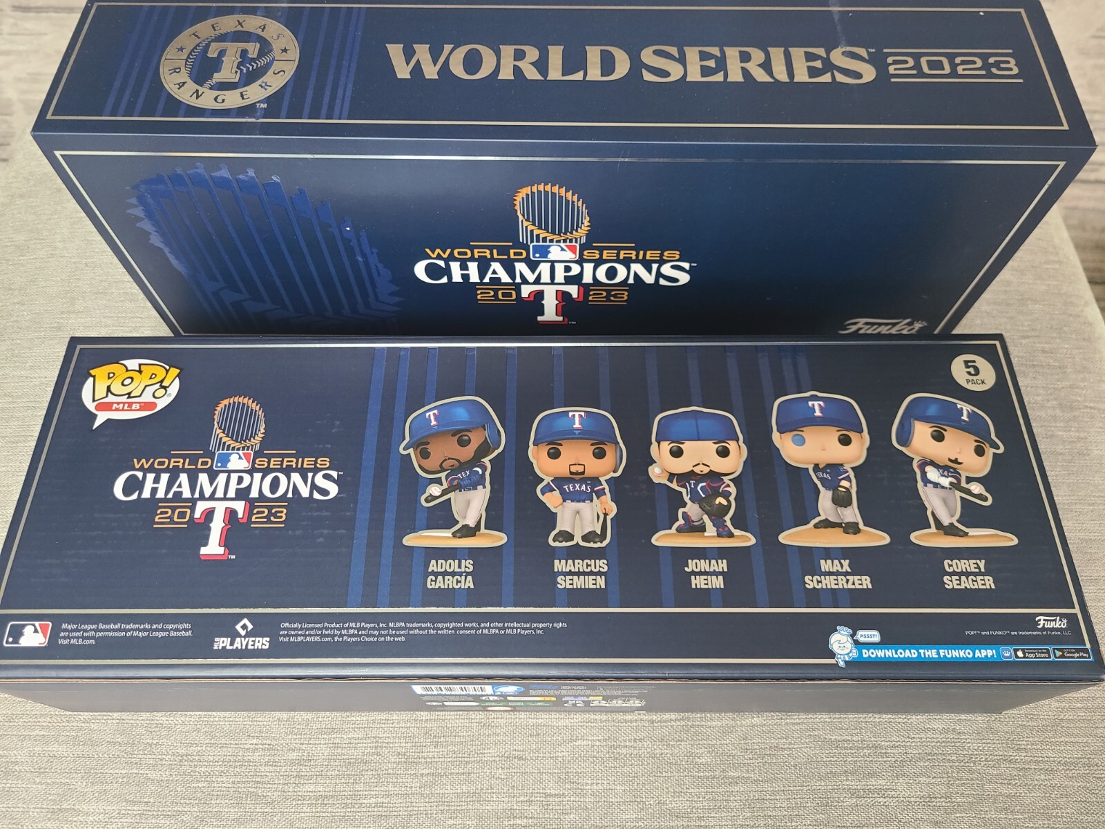 Texas Rangers Funko MLB 2023 World Series Champions Fanatics EXCLUSIVE POP