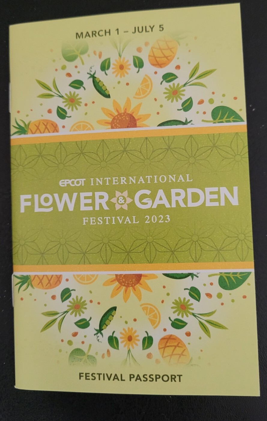LE WALT DISNEY WORLD EPCOT 2023 Flower & Garden FESTIVAL PASSPORT Guide Park Map