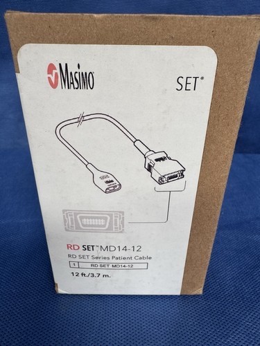 Masimo RD SET MD14-12 SpO2 Patient Cable Ref. 4081  New in Box