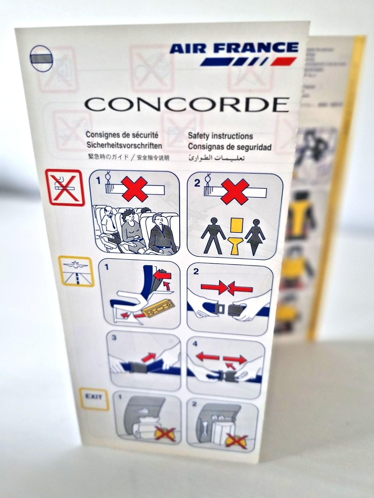 Air France Concorde Safety Card 3/02