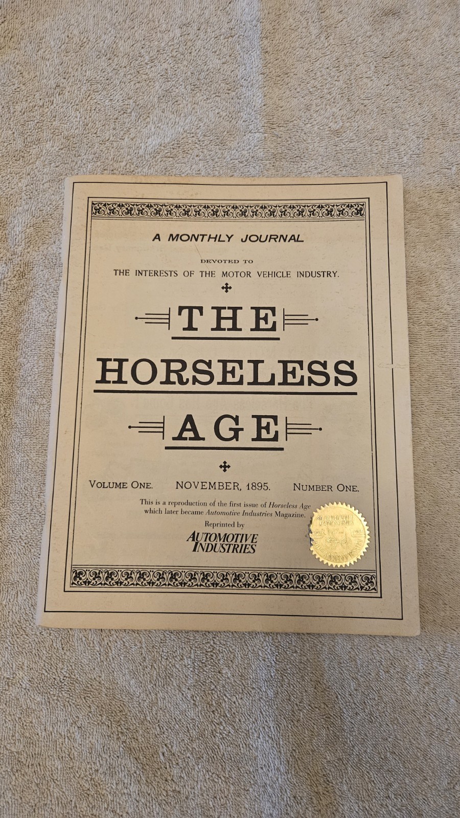 The Horseless Age, Automotive Industries, 100th Anniversary Edition (1895/1995)