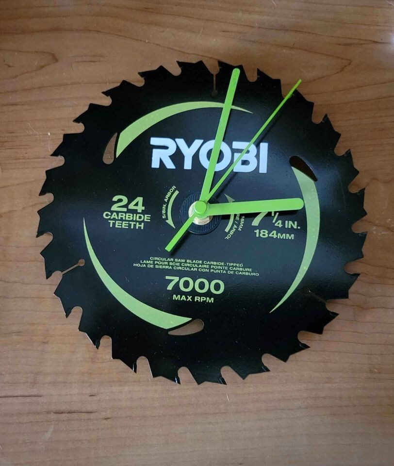Ryobi Fanatic Saw Wall Clock Best Decorative Favorite Gift