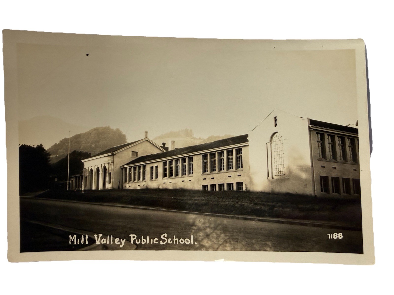 c.1926-1940s RPPC: Mill Valley Public School, CA - Real Photo Postcard