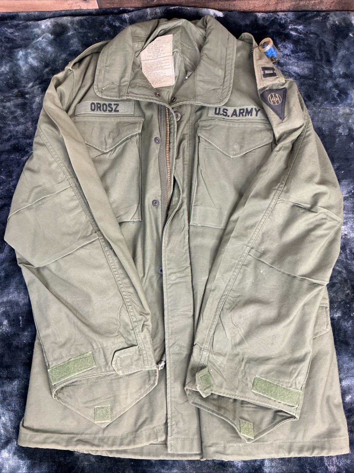VTG Rare Captains U.S. Army M-65 Field Jacket Small Reg 1979