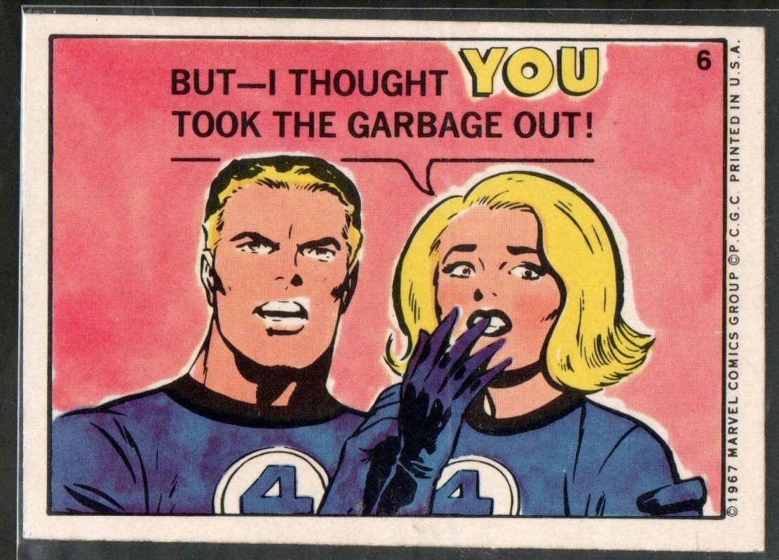 1967 Philly Philadelphia Marvel Comic SuperHero Stickers FF Reed & Sue # 6 RC
