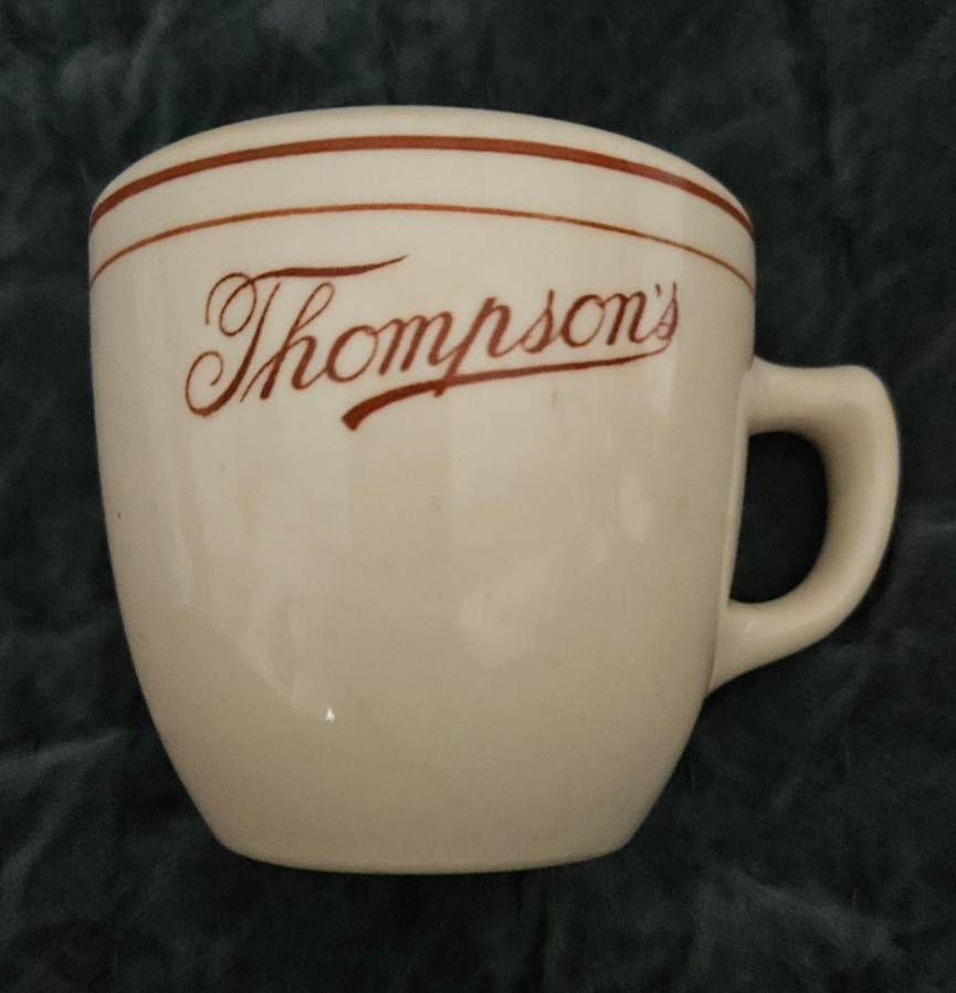 Vintage Thompson's Restaurant coffee cup (Scammell's Trenton China)