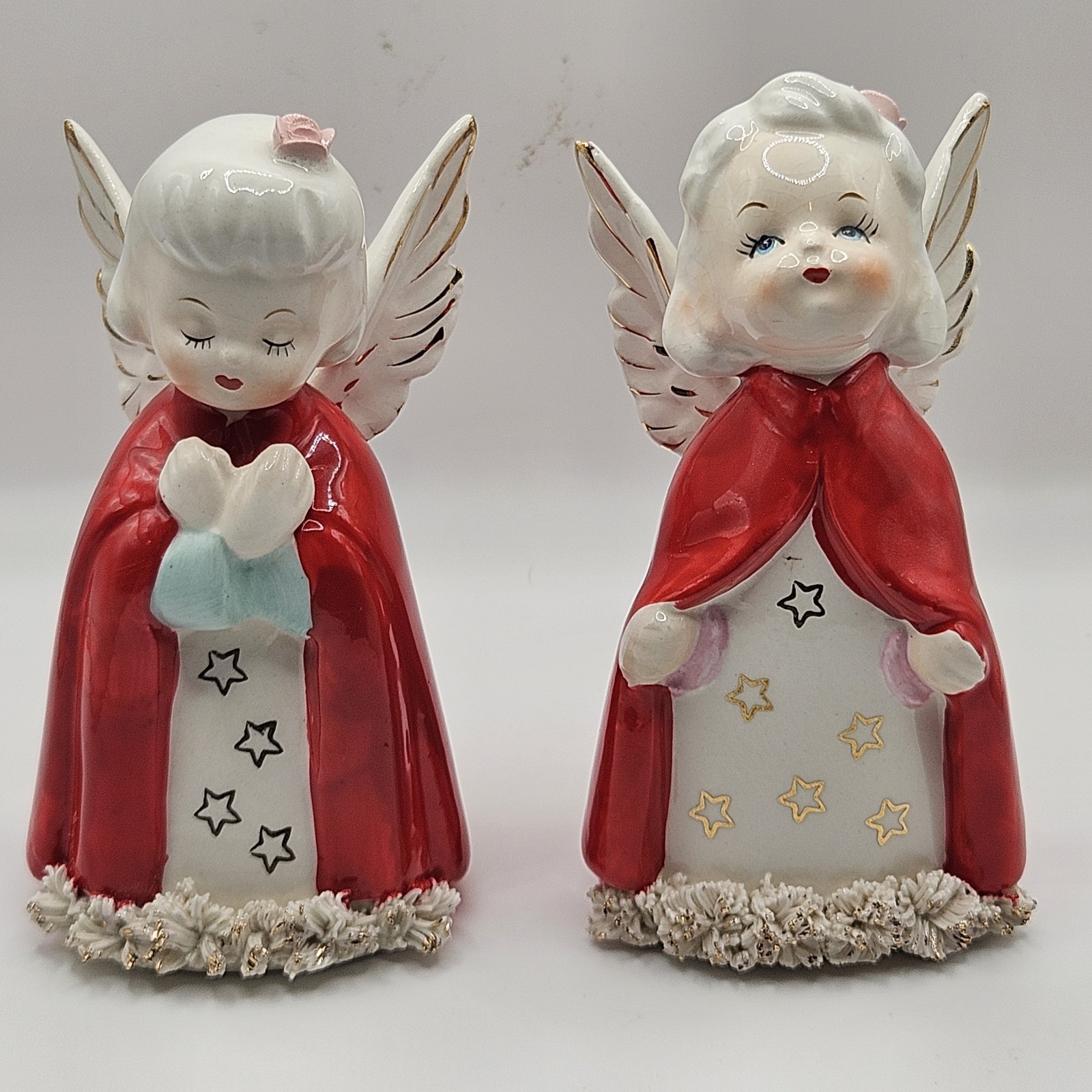 Fine Quality Japan Angel Christmas Holiday Girls With Stars And Spaghetti...