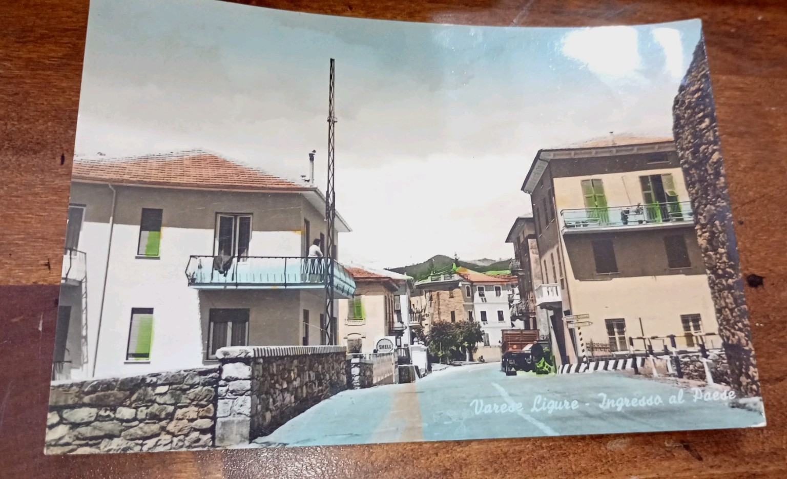 Postcard Varese Ligurian the watercolor spice shipped 1 1964 entrance to the village
