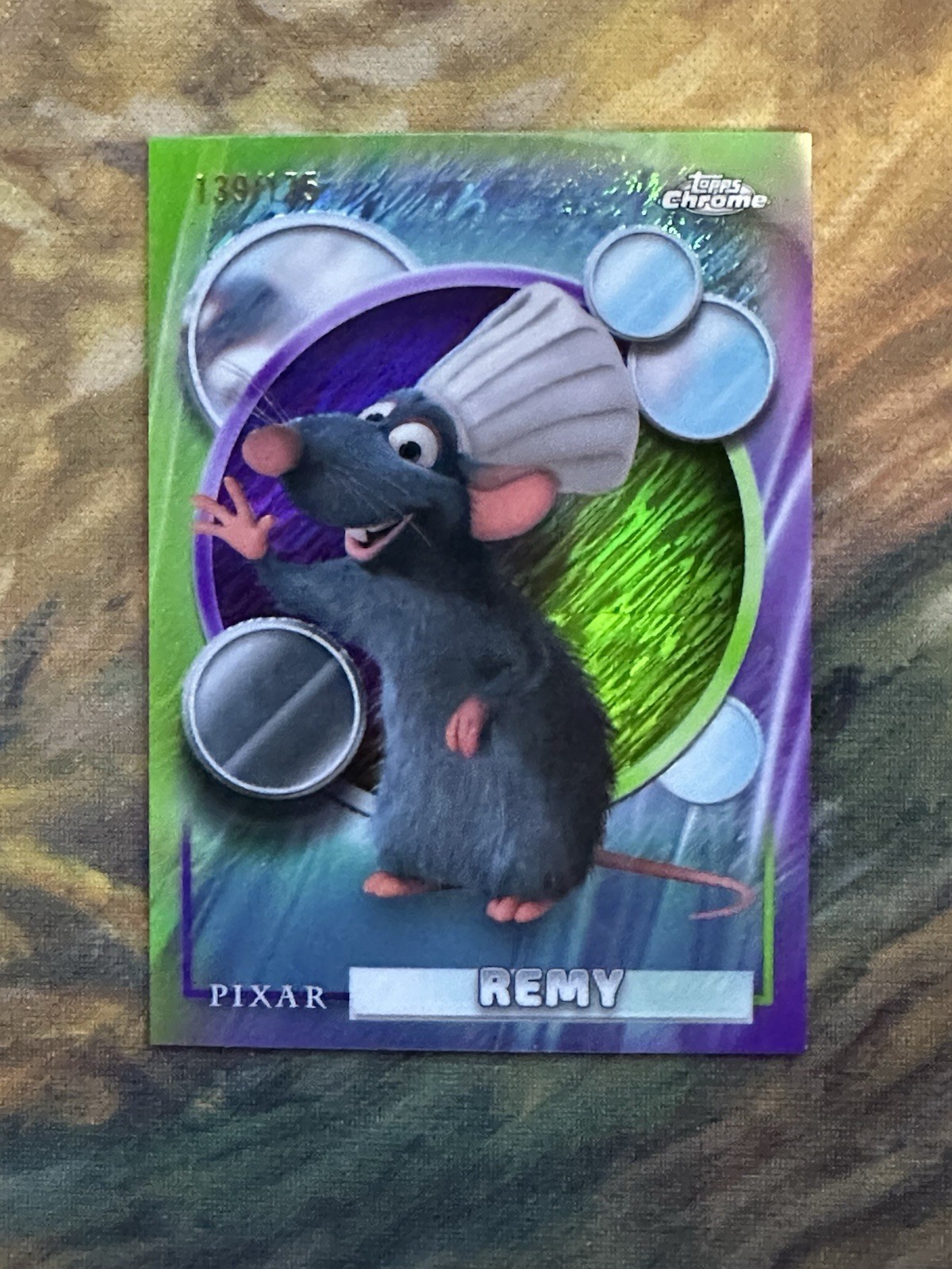 2025-26 Topps Chrome Disney Remy Purple & Light Green Shimmer Refractor /175 #47