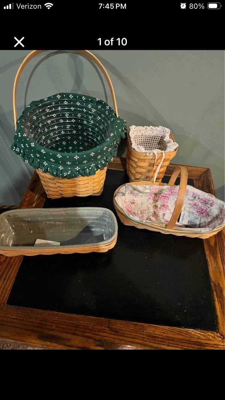 4 Longaberger Baskets