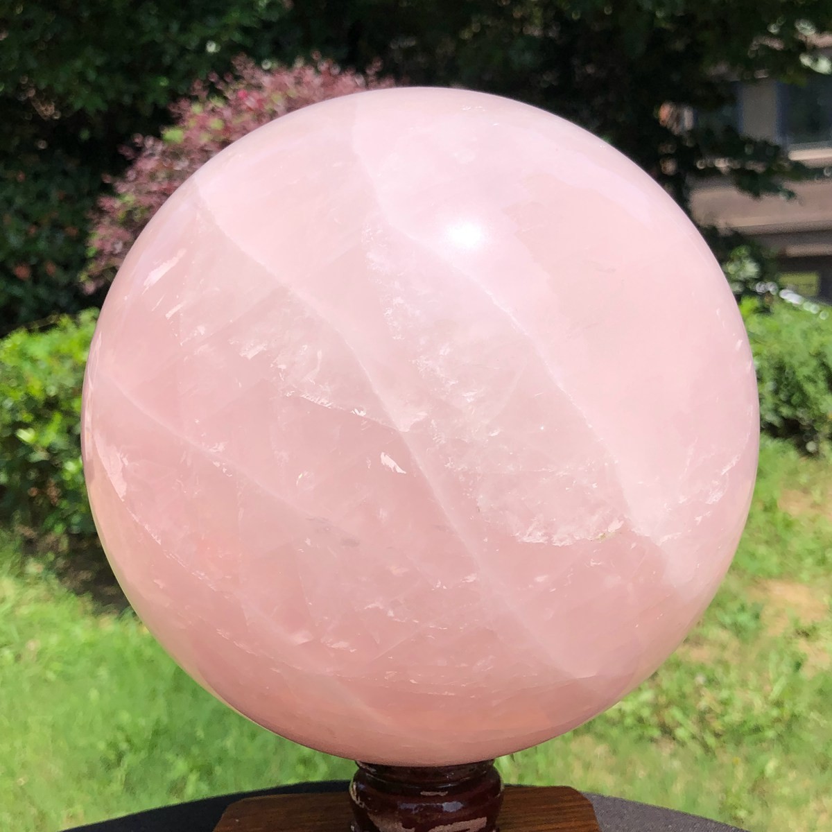 16.56LB Rare Natural Pink Crystal Ball Quartz Crystal Bll Reiki Healing 6564