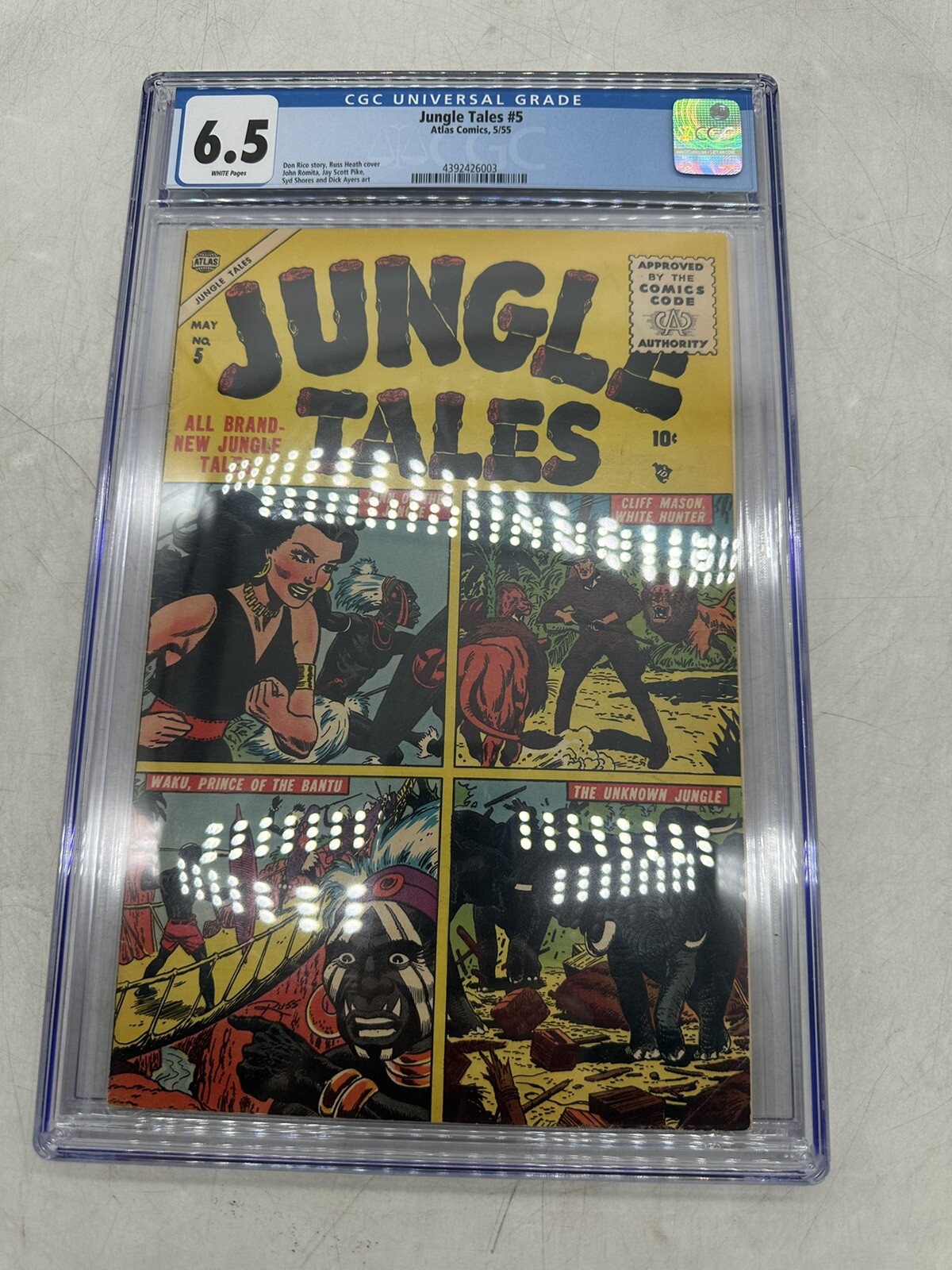 Jungle Tales #5 Atlas Comics 1955 F+ CGC 6.5