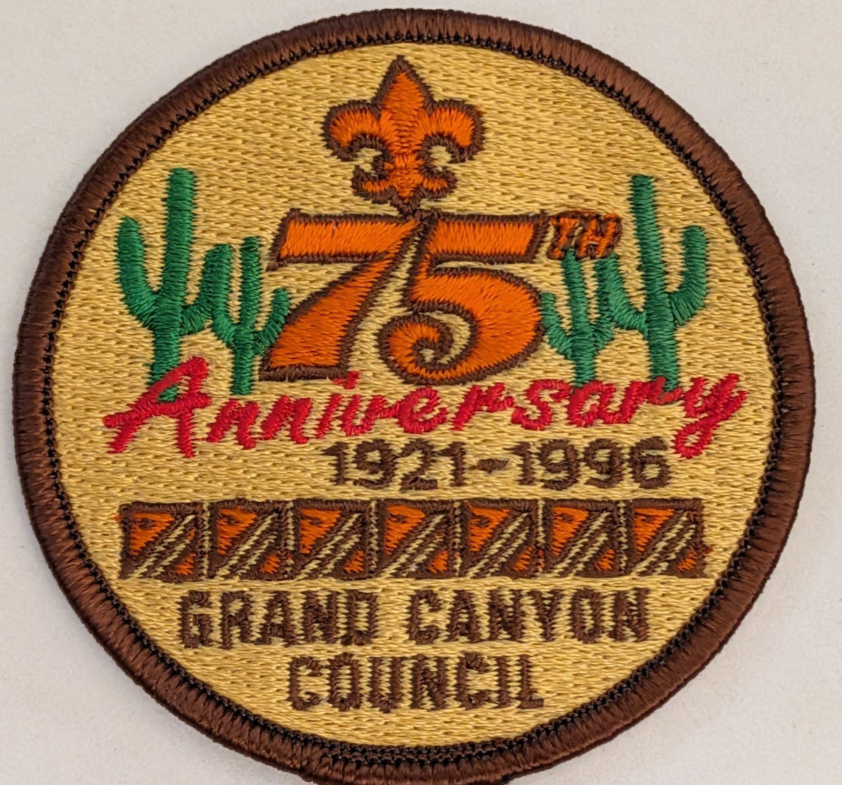 1996 Grand Canyon Council Arizona 75th Anniversary Council Patch CP 1921-1996