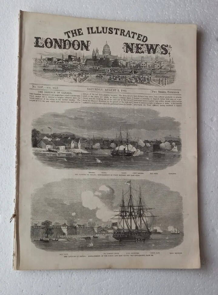 Antique The Illustrated London News August 2, 1862 Civil War News 