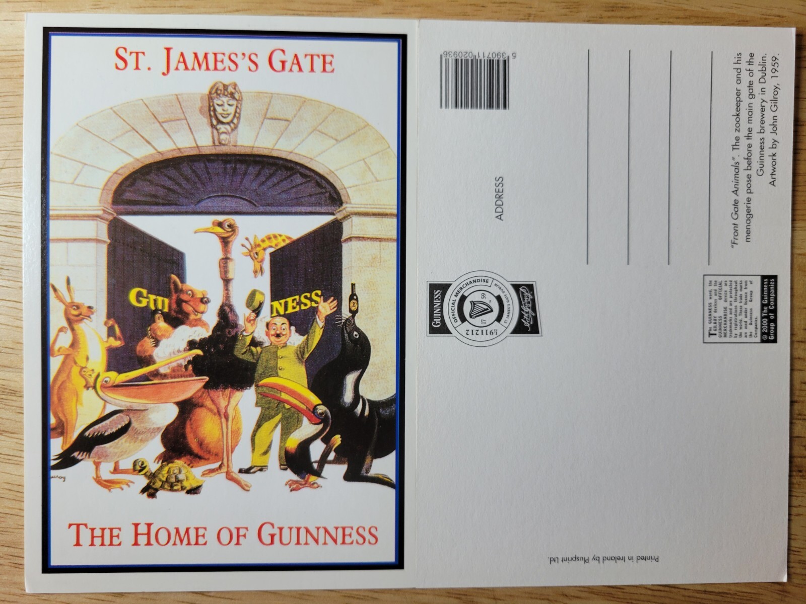 GUINNESS Postcard Official Guinness Merchandise NEW Ireland Irish Beer