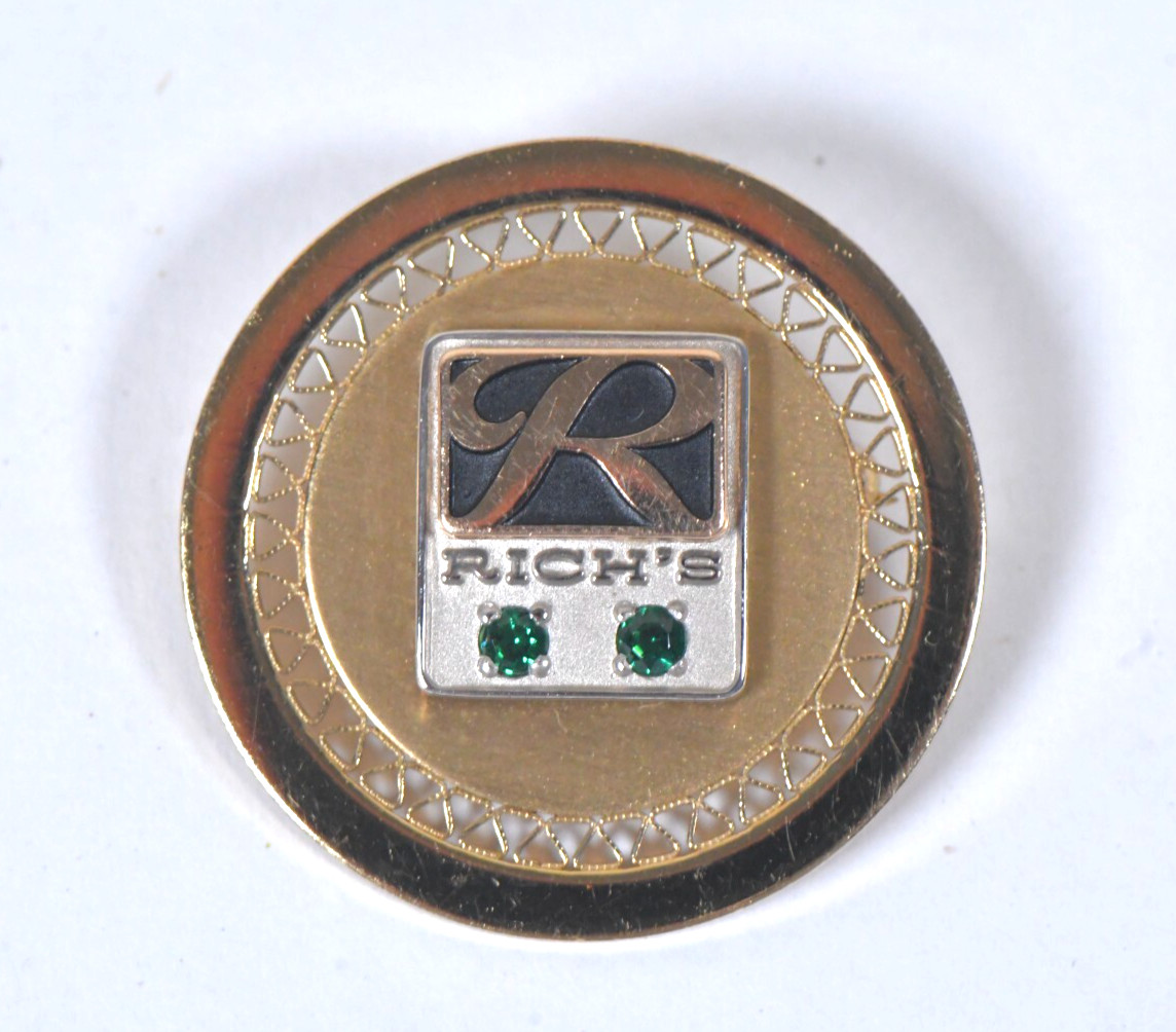 RARE Vtg RICH'S Department Store Gold Filled Employee Service Award Pin(Macy's)