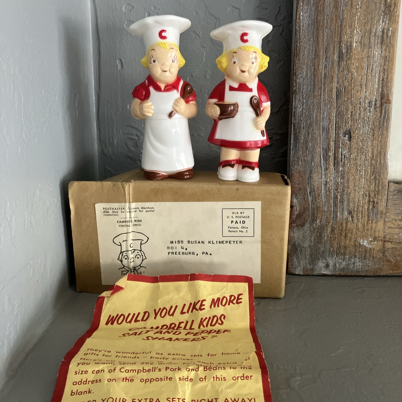 1955 Campbell’s Kids S&P Set In Mailer Box F&F Premium