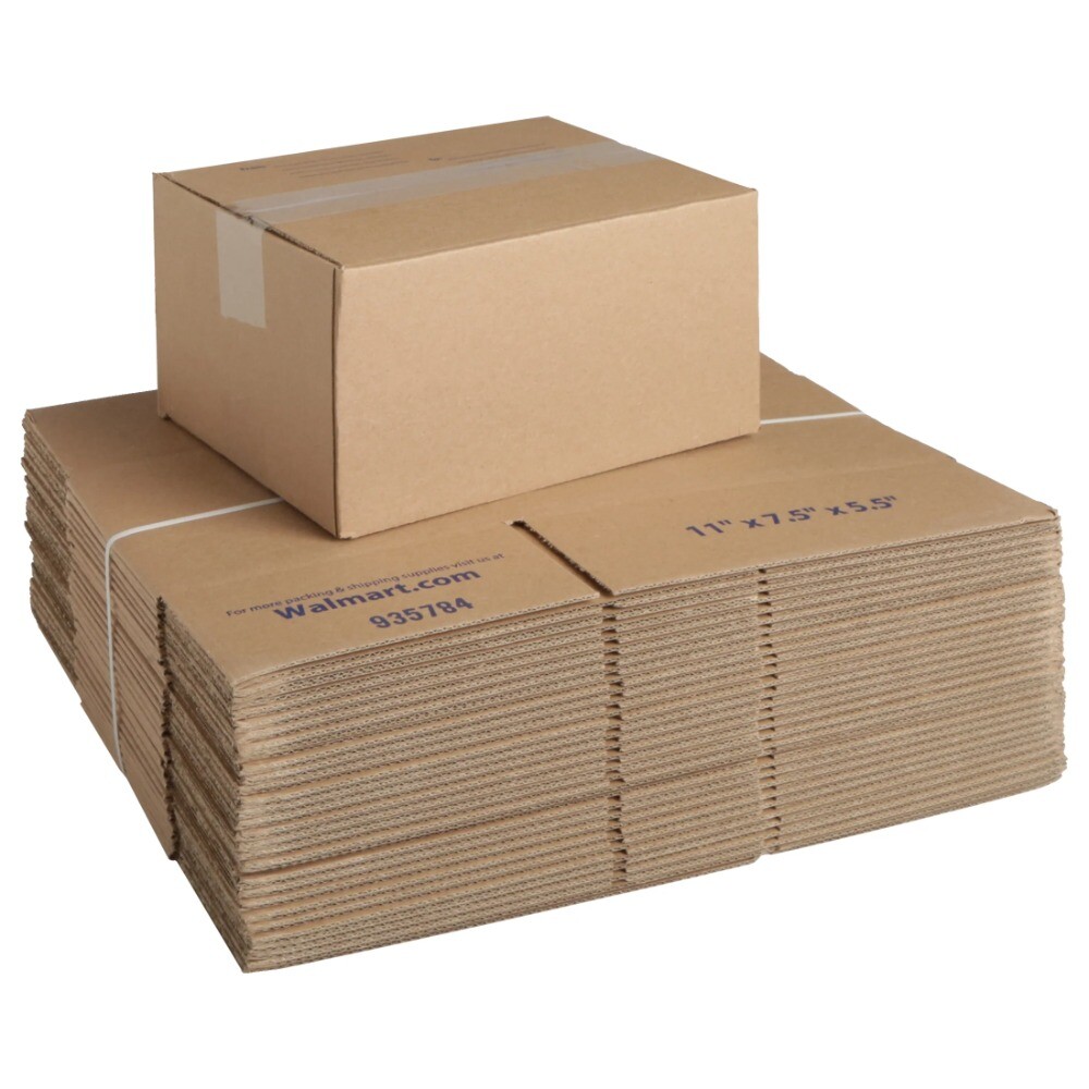 Recycled Shipping Boxes, 11 in. L x 7.5 in. W x 5.5 in. H, 30-Count