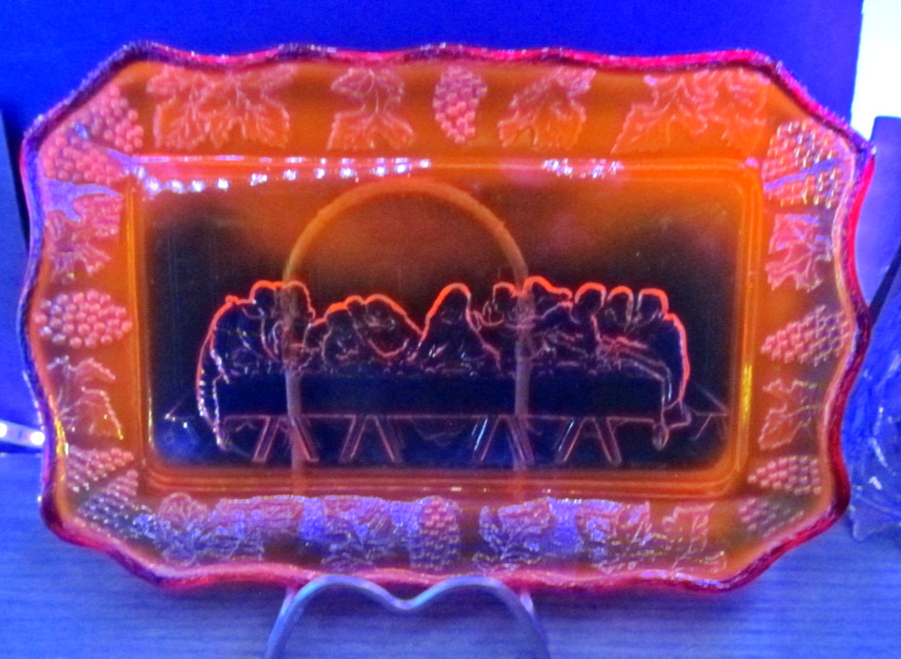 Indiana Glass Amberina Tiara Last Supper 11