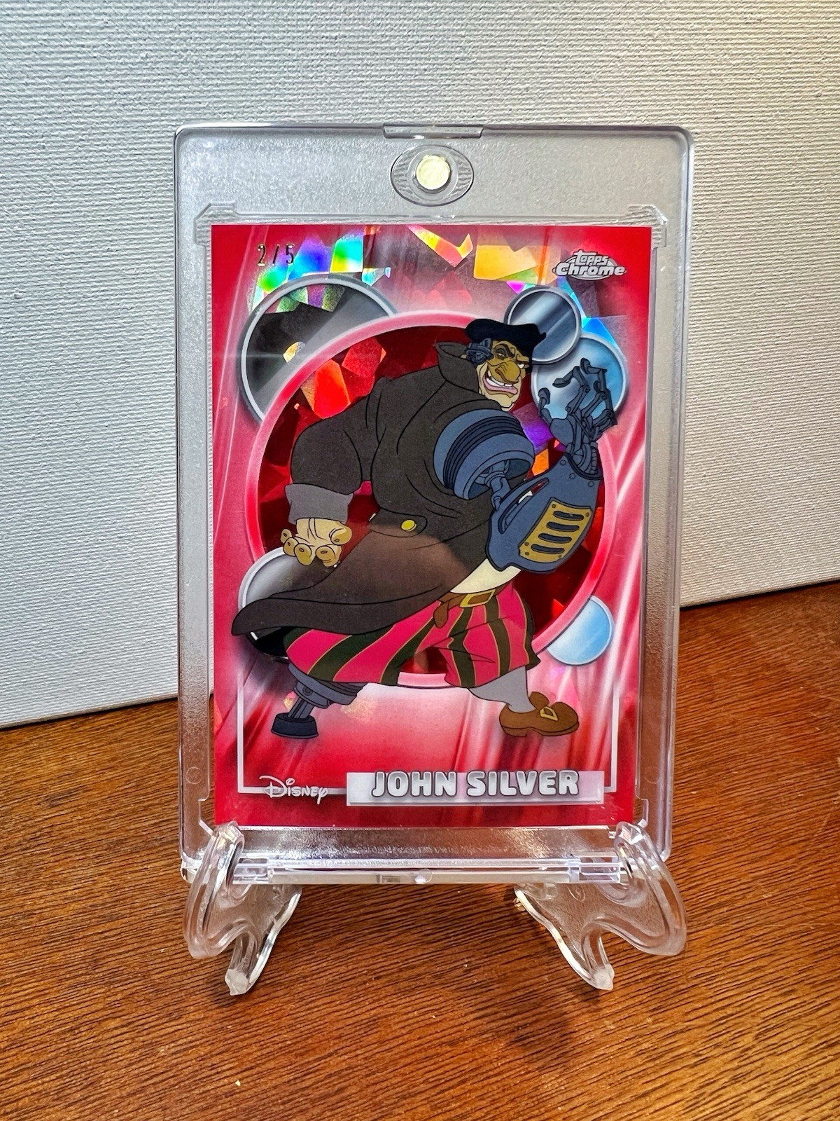 2026 Topps Chrome Disney JOHN SILVER Red Refractor #/5 Sapphire #63 RARE💎