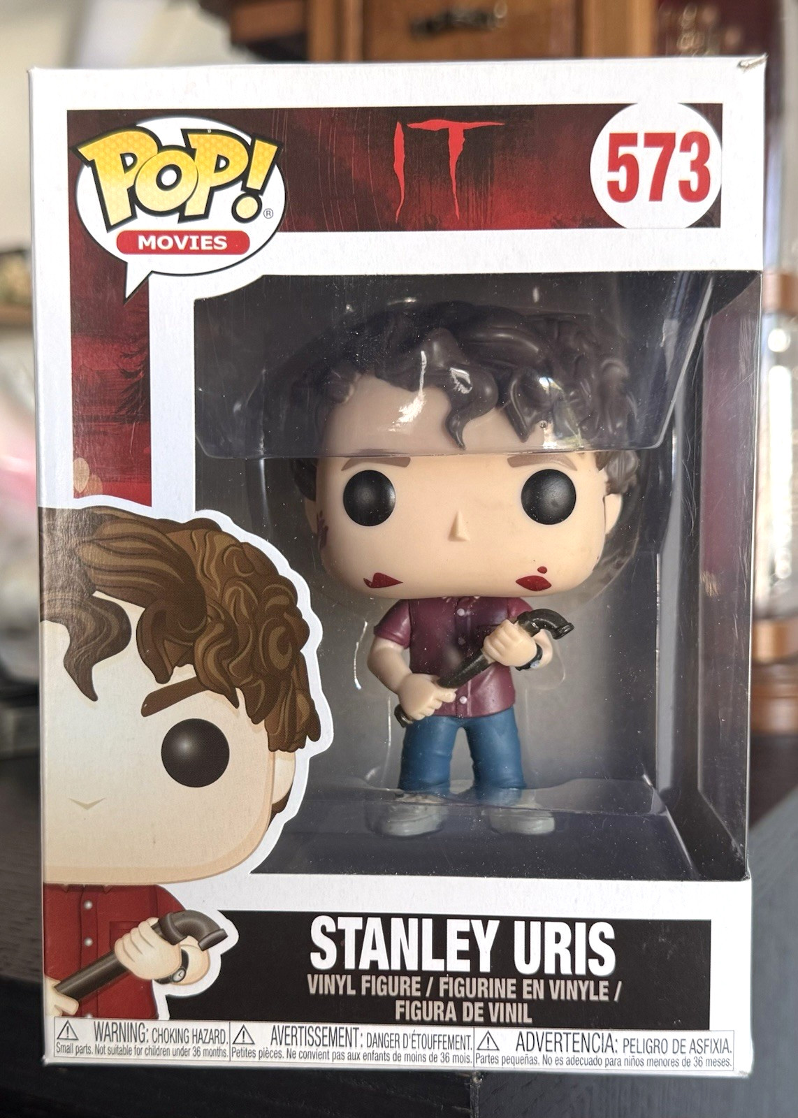 VAULTED Funko Pop Movies IT: STANLEY URIS (Holding Pipe) #573 w/Protector