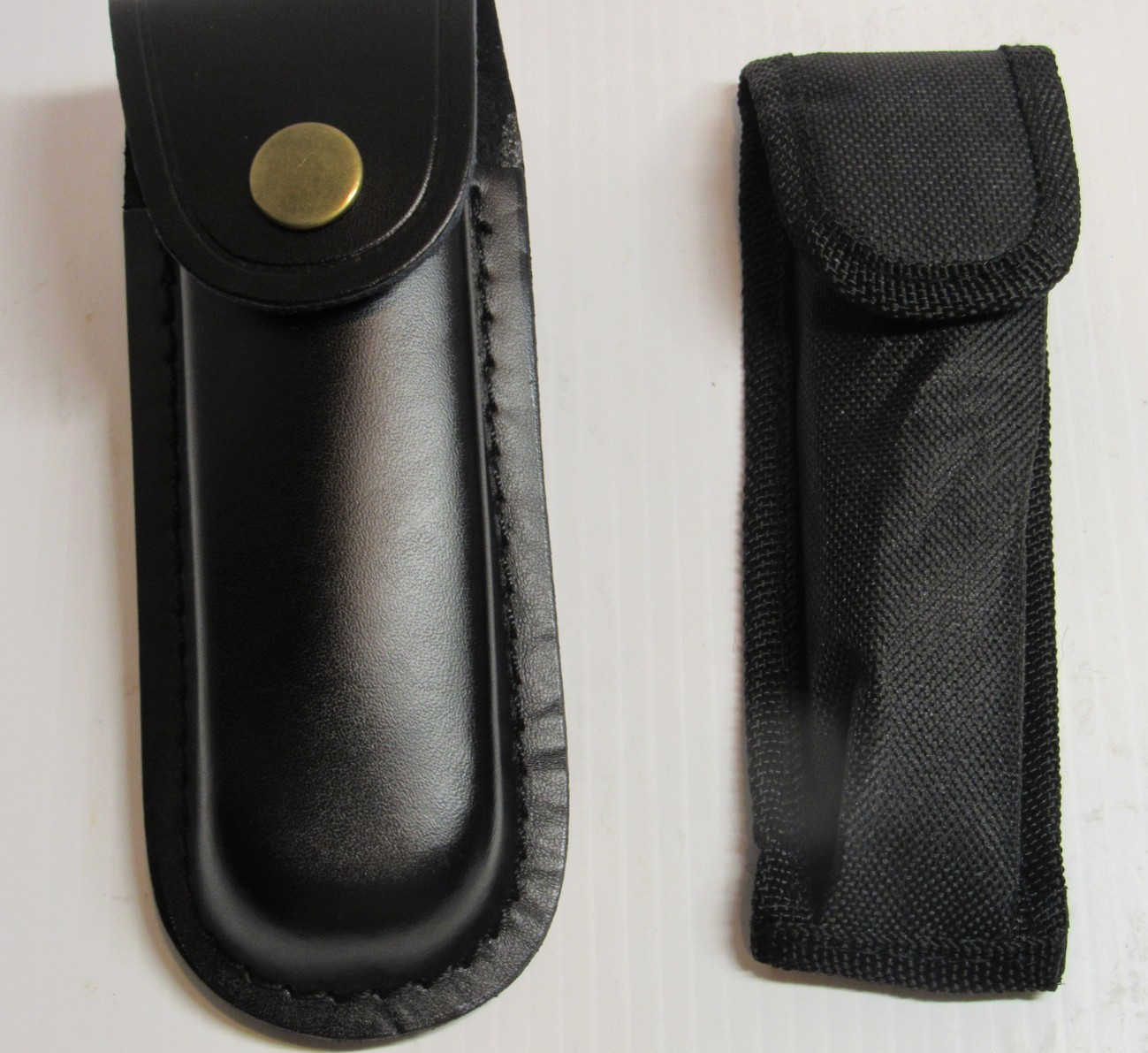 Large BLACK Leather Knife Sheath Belt Pouch Fits up to 5.5\