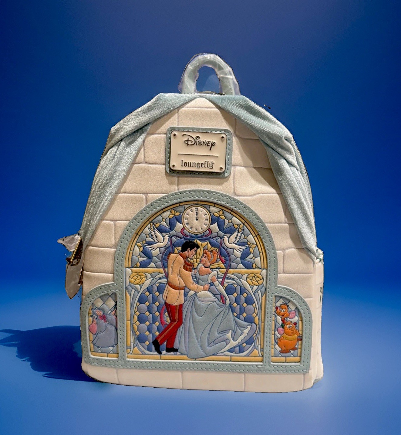 NWT Loungefly Disney Cinderella Stained Glass Portrait Hard T Backpack EXCLUSIVE