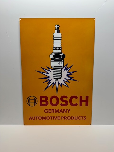 BOSCH STEEL ENAMEL GERMANY AUTOMOTIVE PRODUCTS SPARK PLUG SIGN 20 