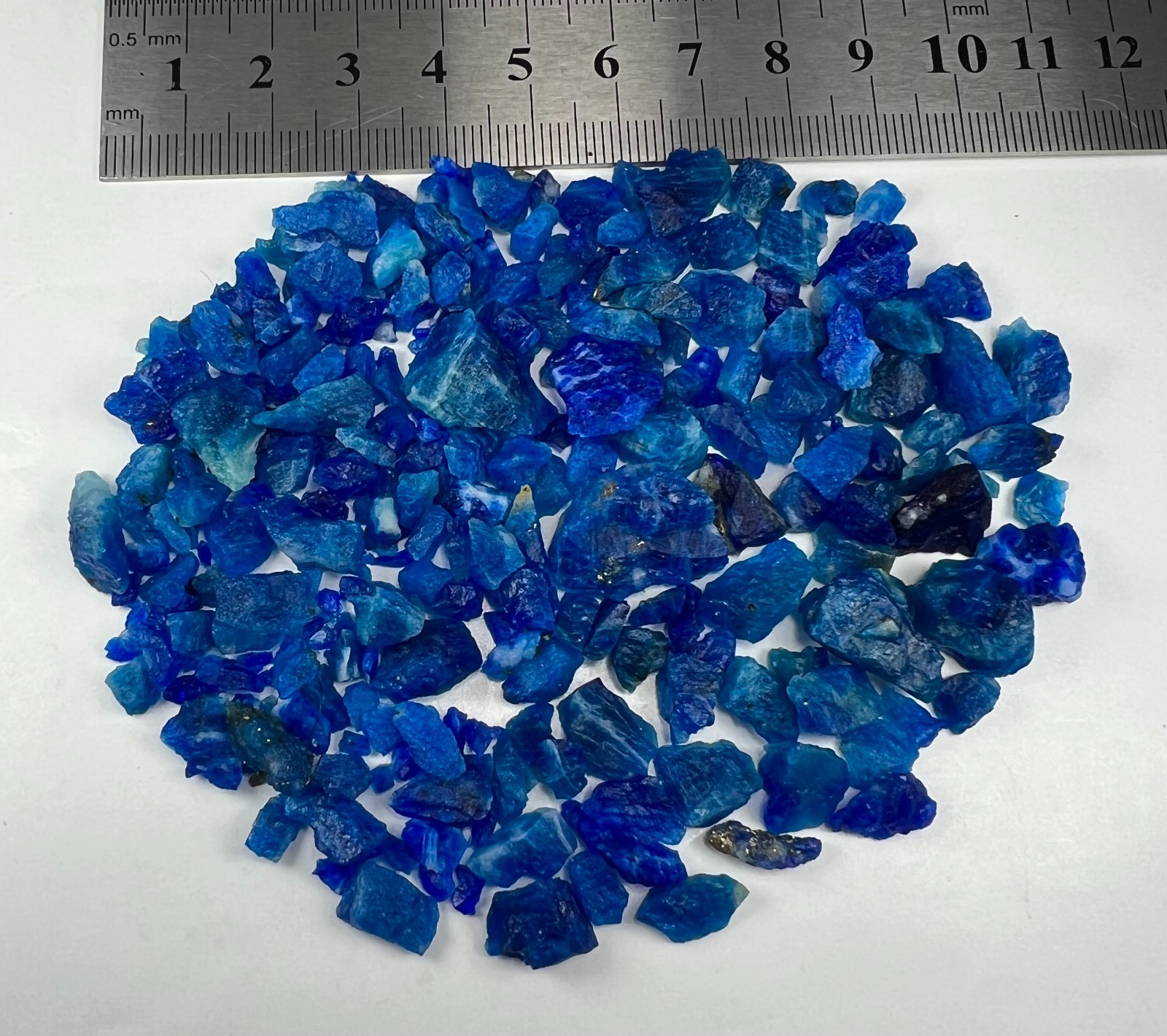 Natural Fluorescent Blue Hauyne Rough Lot from Badakhshan Afghanistan_214 Ct