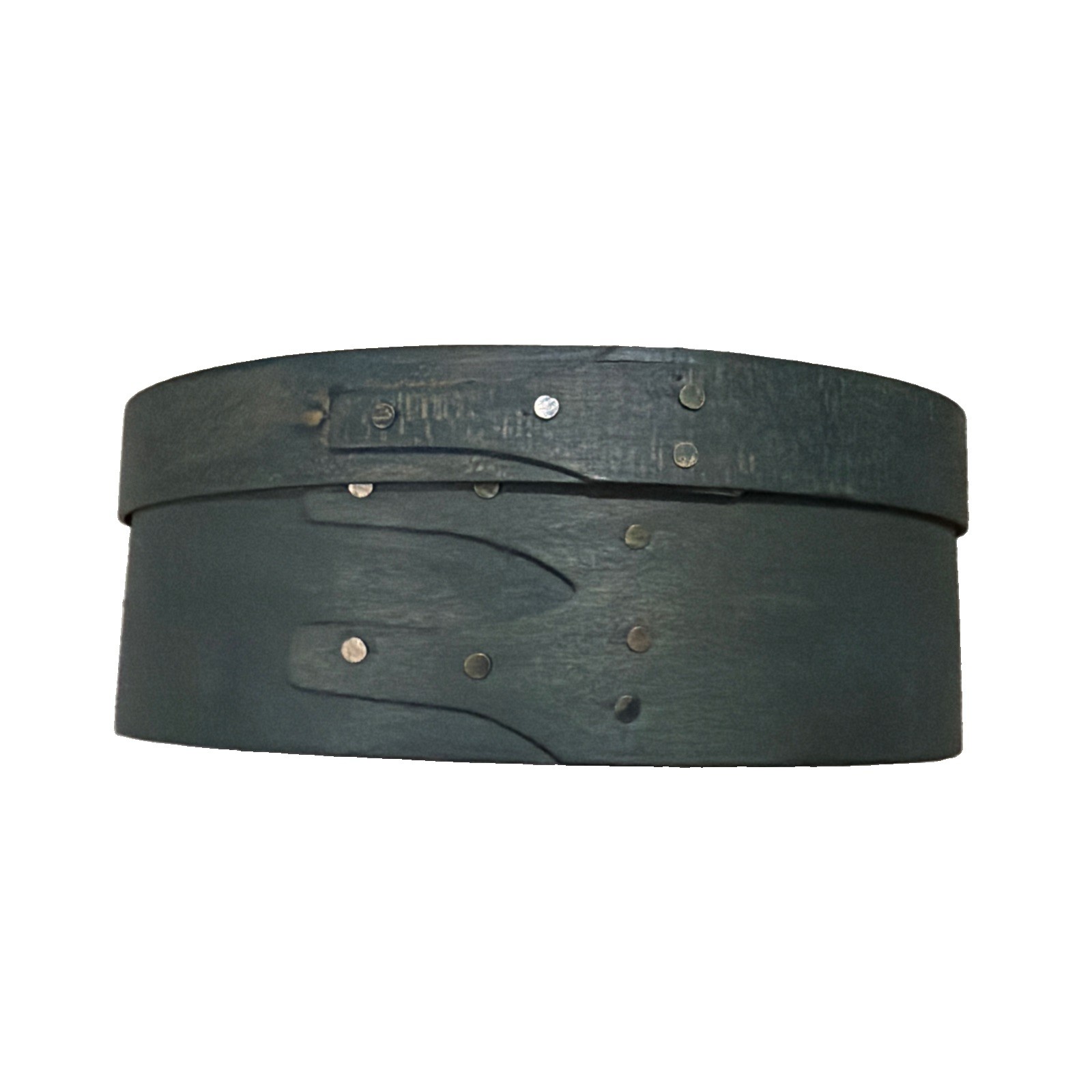Vintage Shaker Oval Green Stained Box