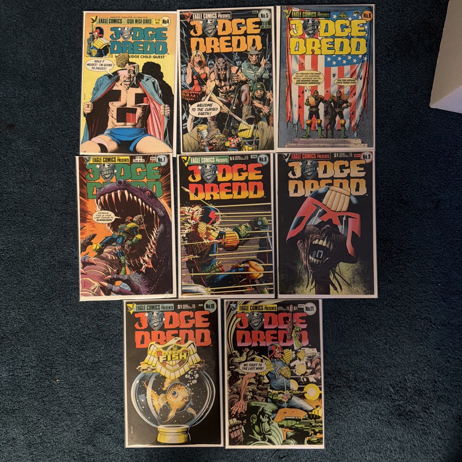 Judge Dredd #4-11 (Eagle Comics 1984) Comic Lot VF/NM