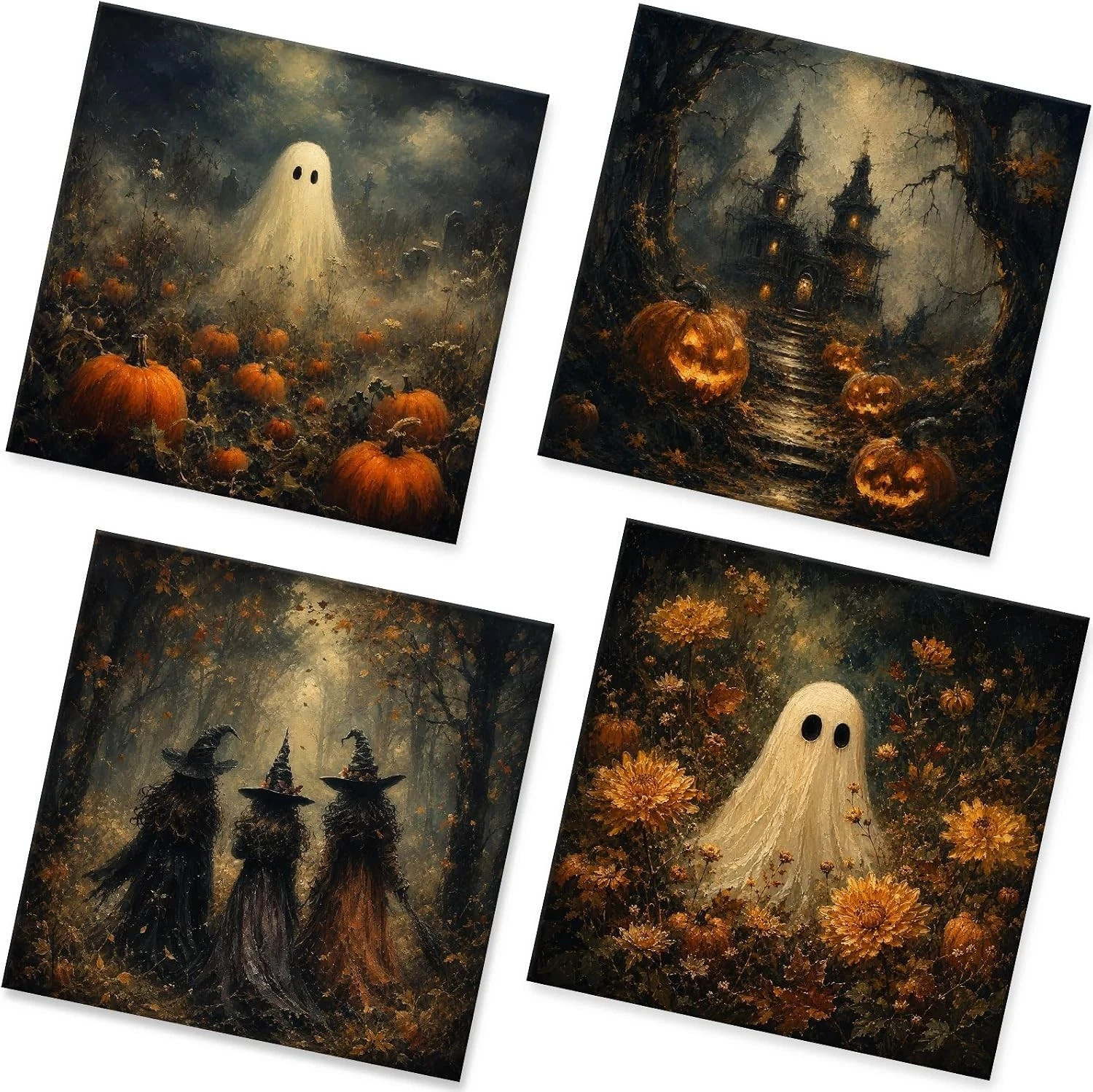 50Pcs Halloween Paper Napkins - 4 Designs 2-Ply, 6.5 × inchs 4BYHYL