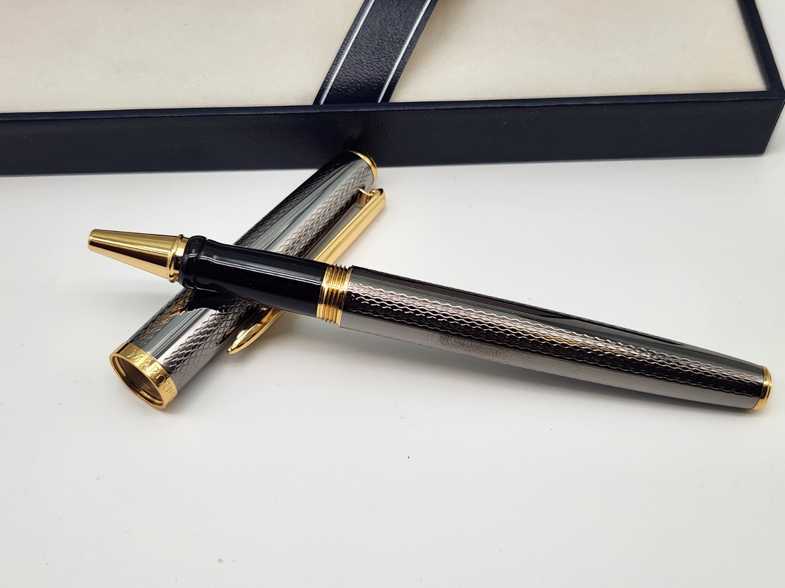 WATERFORD Writing Instruments Ballpoint Pen Gunmetal With Gold - No Refill