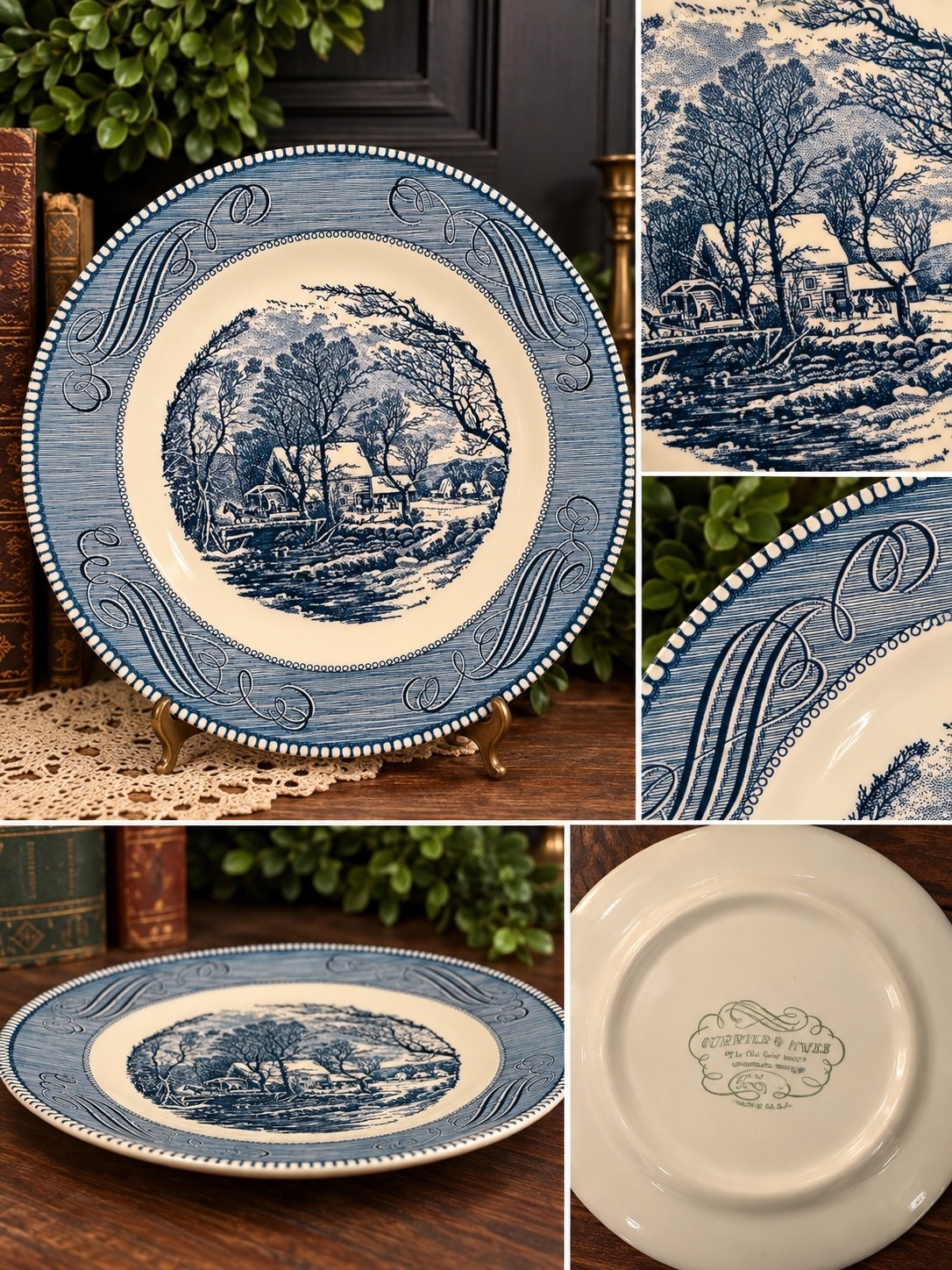 Currier and Ives Transferware Plate