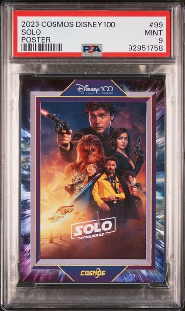 2023 Cosmos Disney 100 #99 Solo A Star Wars Story Poster 178/288 PSA 9