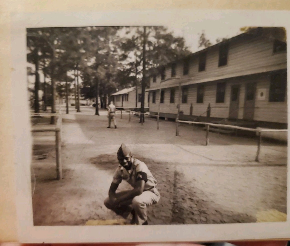 VTG 1940s African American Military Photo Corporal Army Barracks