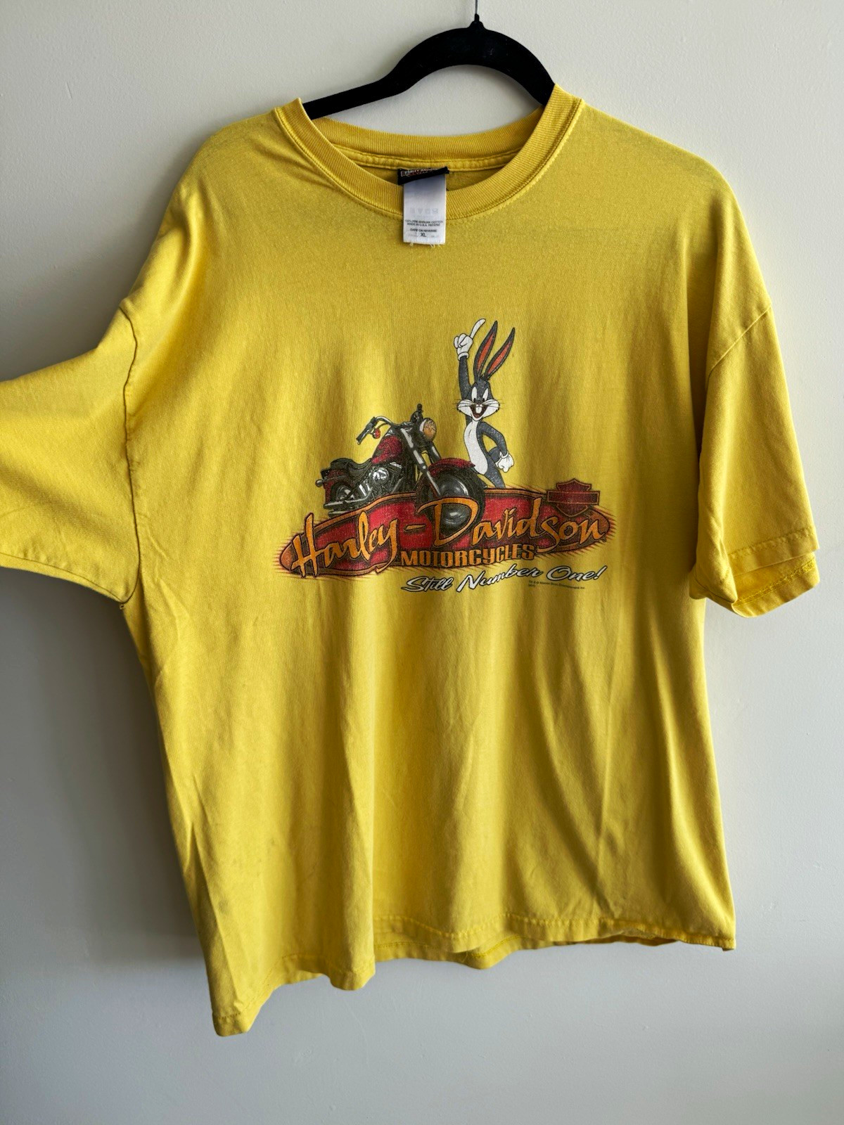 Vintage 2004 Harley-Davidson Looney Tunes Bugs Bunny Taz Graphic T-Shirt XL