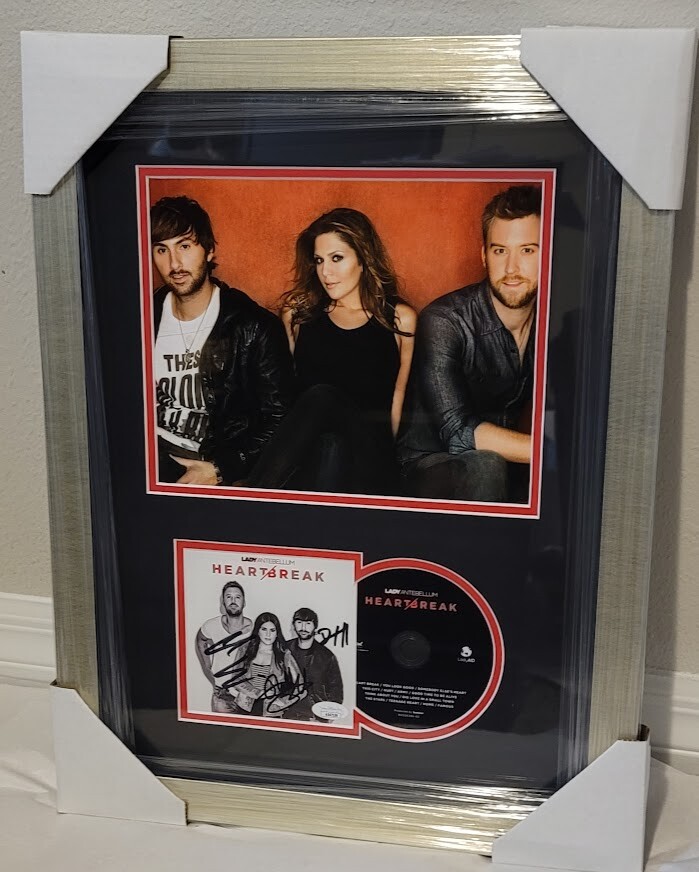 Lady A Antebellum band signed autographed Heartbreak CD  JSA COA Hillary Scott