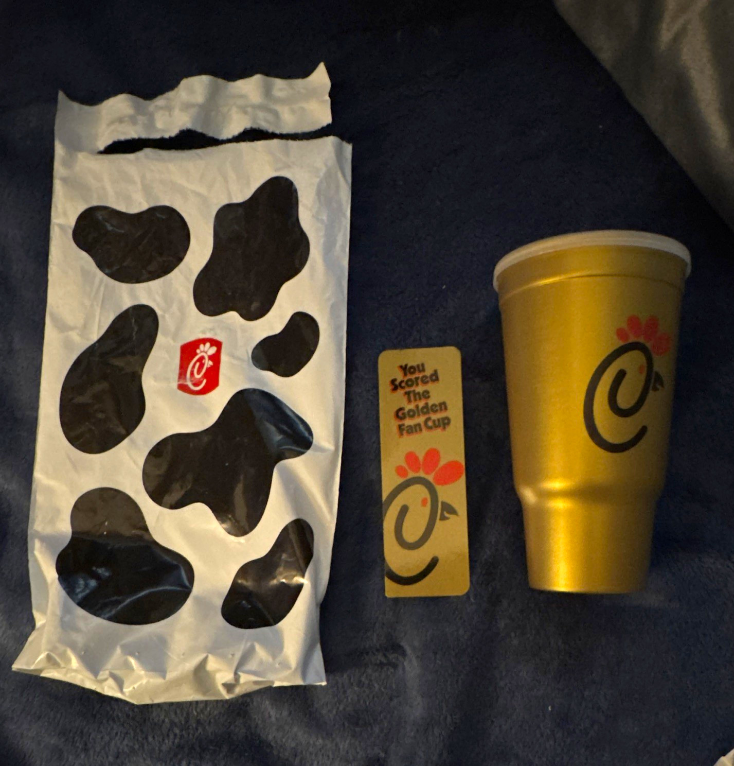 Chick-fil-A Golden Fan Cup Gold Plastic Tumbler NO CODE 2026