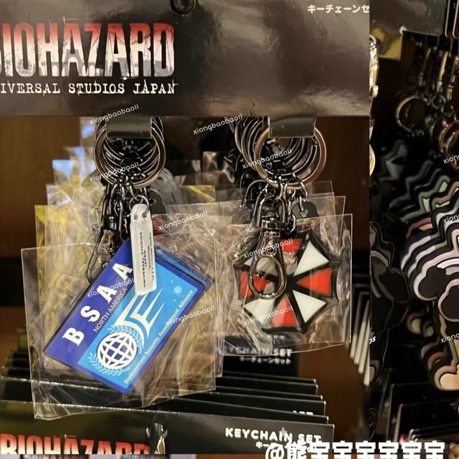 USJ Resident Evil Requiem BSAA UBCS Keychain Set of 2 Official Japan Authentic