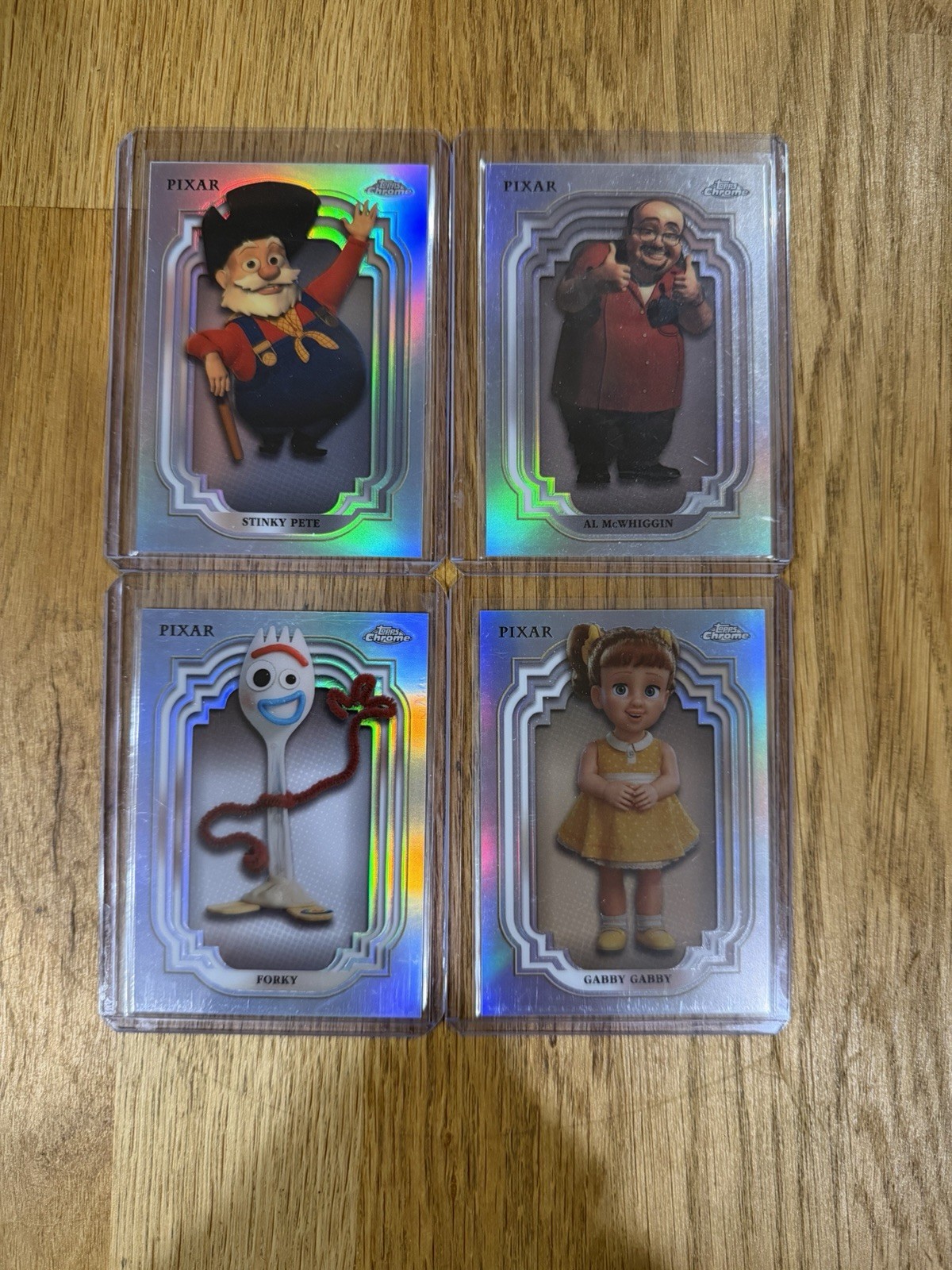 2024 Topps Chrome Disney Toy Story Refractor 4 Card Lot 