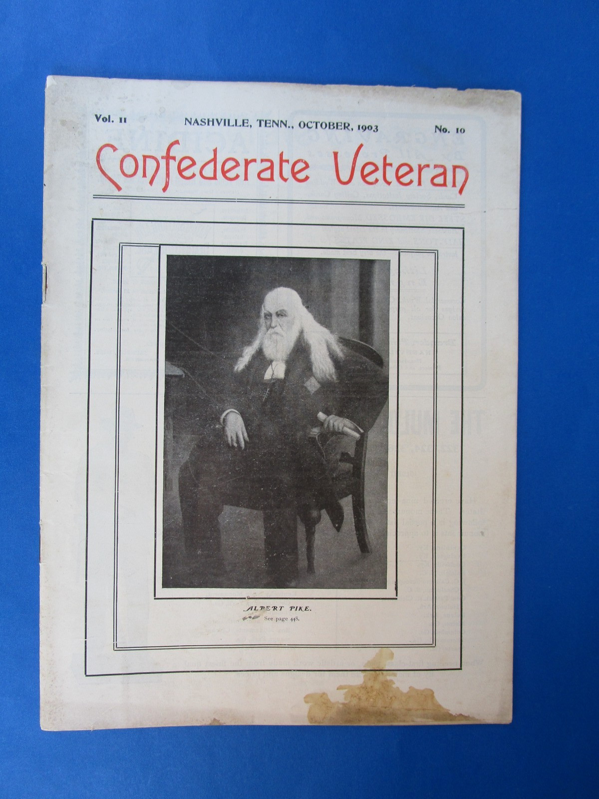 Civil War Confederate Veteran\'s Magazine, Oct. 1903; War stories, Monuments, Ads