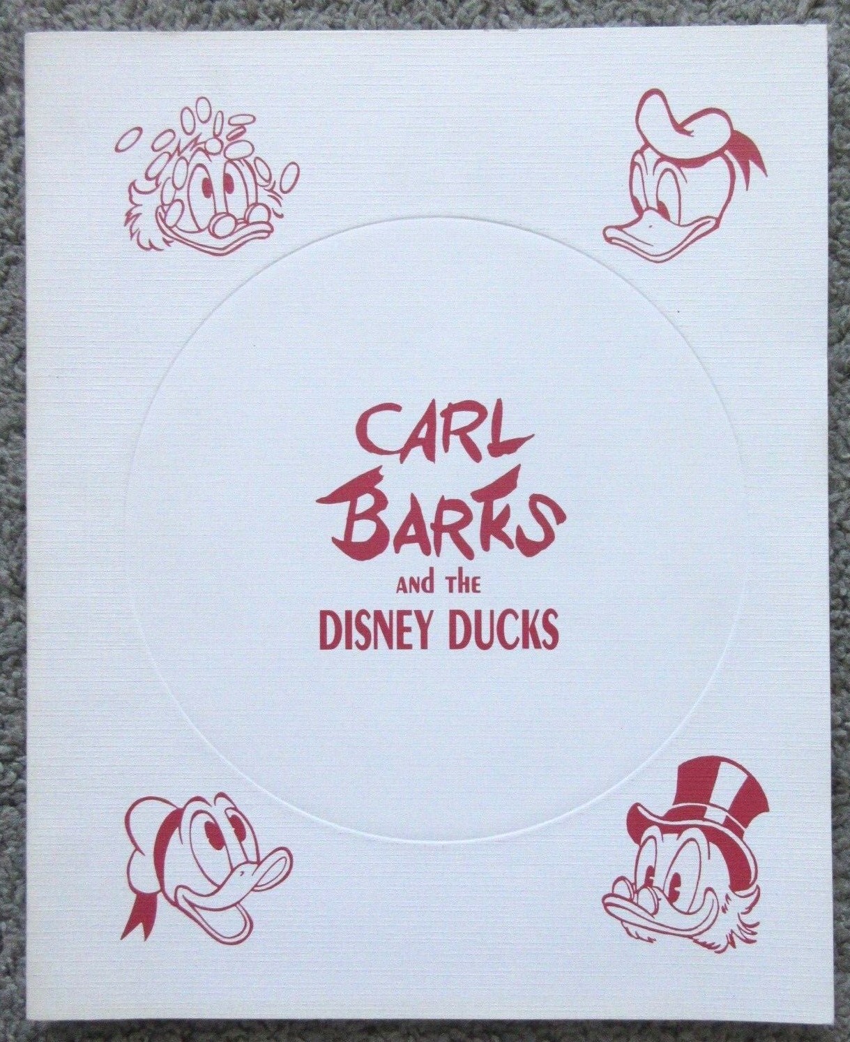VTG 1992 CARL BARKS THE DISNEY DUCKS BOOK 1ST PRINT ANIMATION CARTOONIST ART