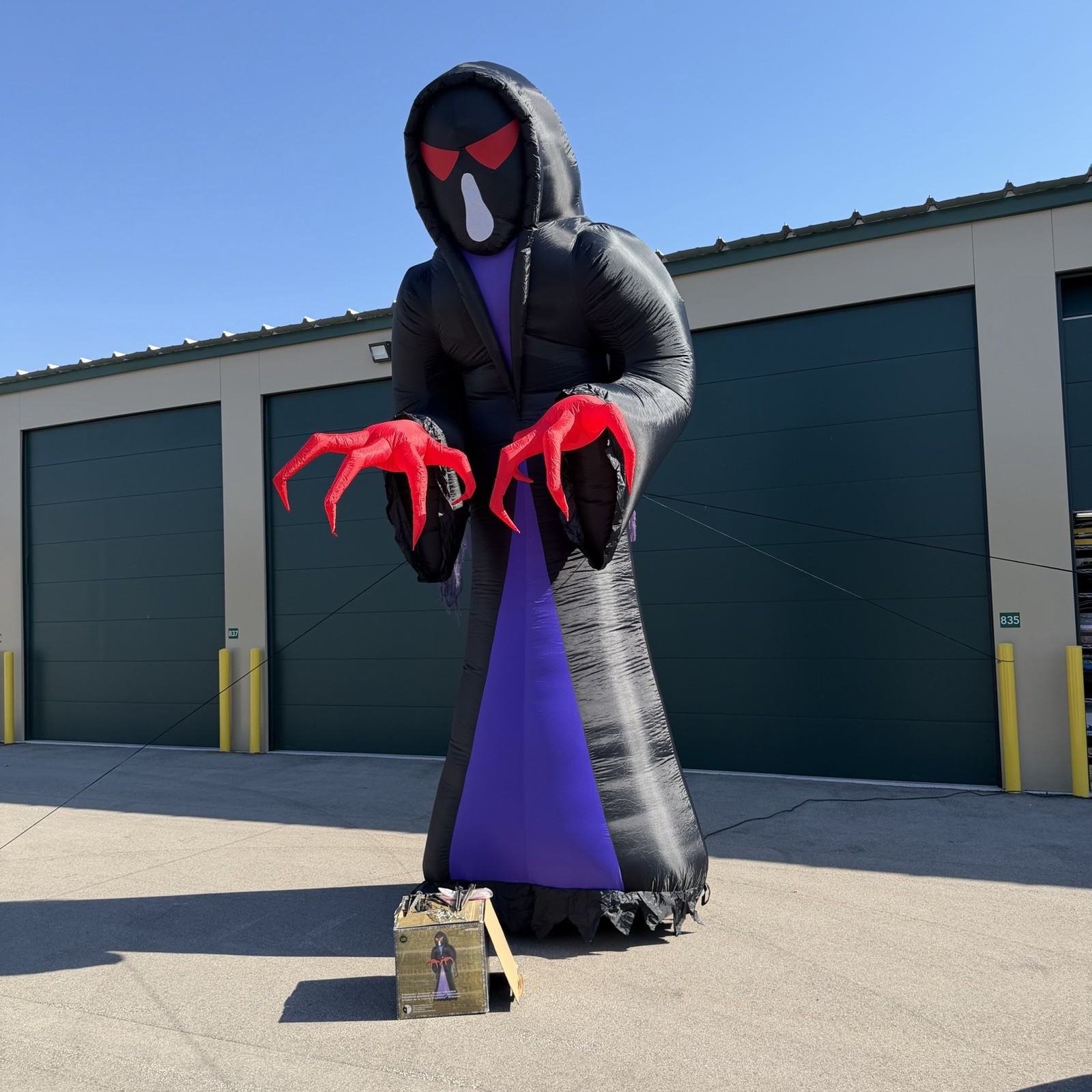 Gemmy 2018 16ft Tall Grim Reaper Halloween Airblown Inflatable RARE EUC #0999606