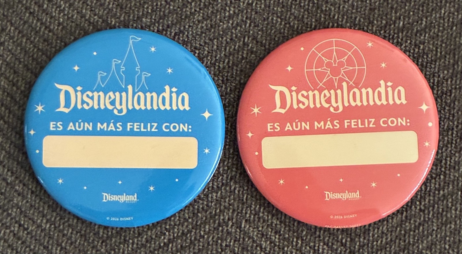 Disneylandia Limited Edition Pinback Buttons Rare DCA & Disneyland Set 2