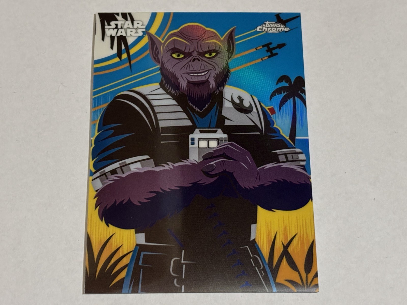 2026 Topps Chrome Star Wars Art Kyber Light Zeb Orrelios Rare