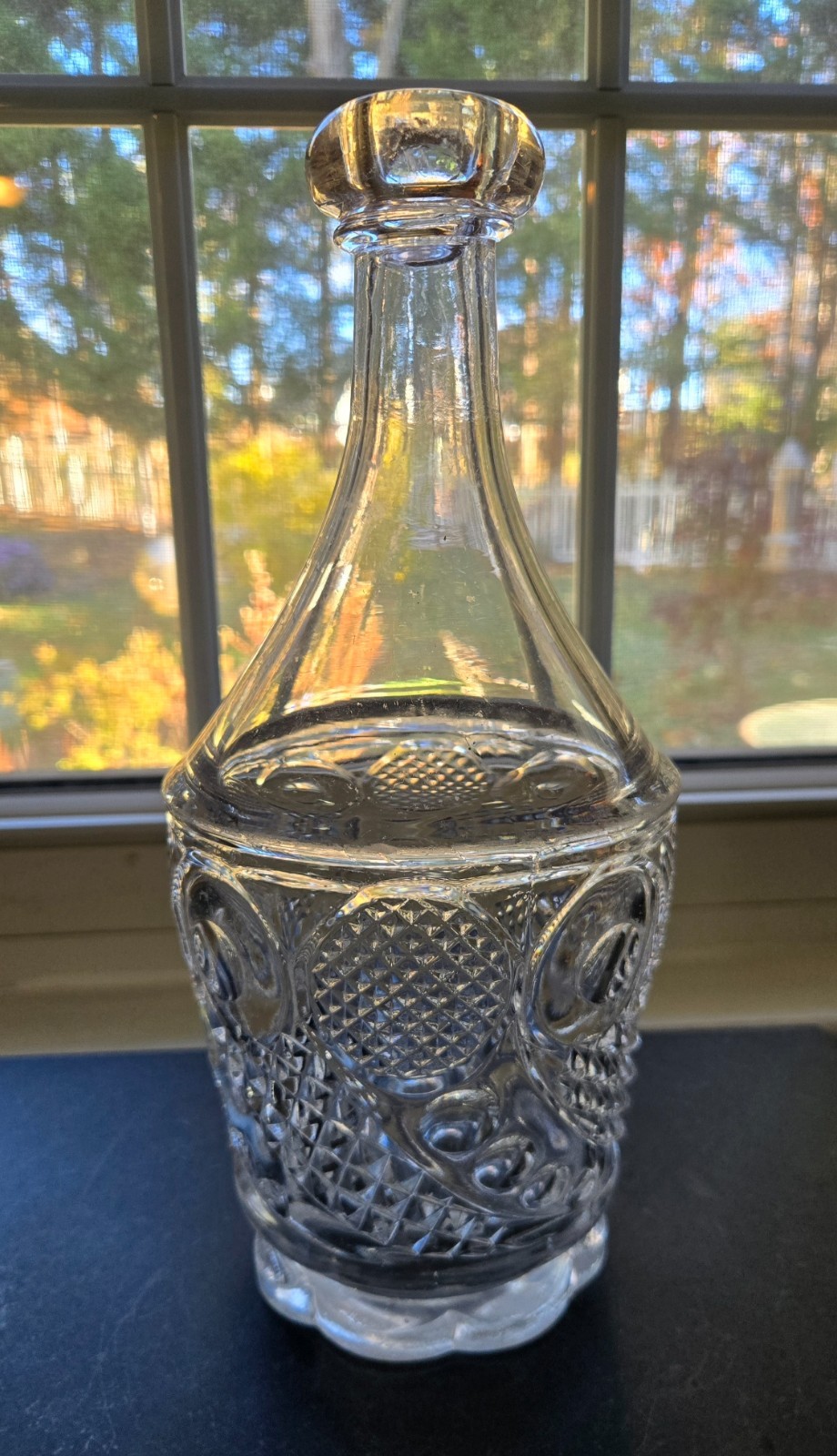 Peacock Eye / Horn of Plenty Decanter No Stopper 10 3/4\