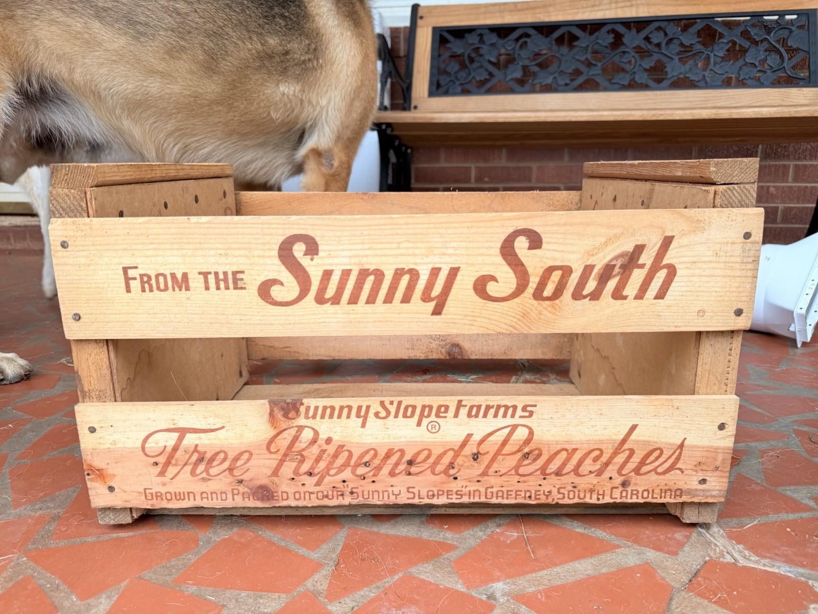 5 Vintage Wooden Fruit Crate Lot Advertising Graphics Sunny Slope Uncle Matt 