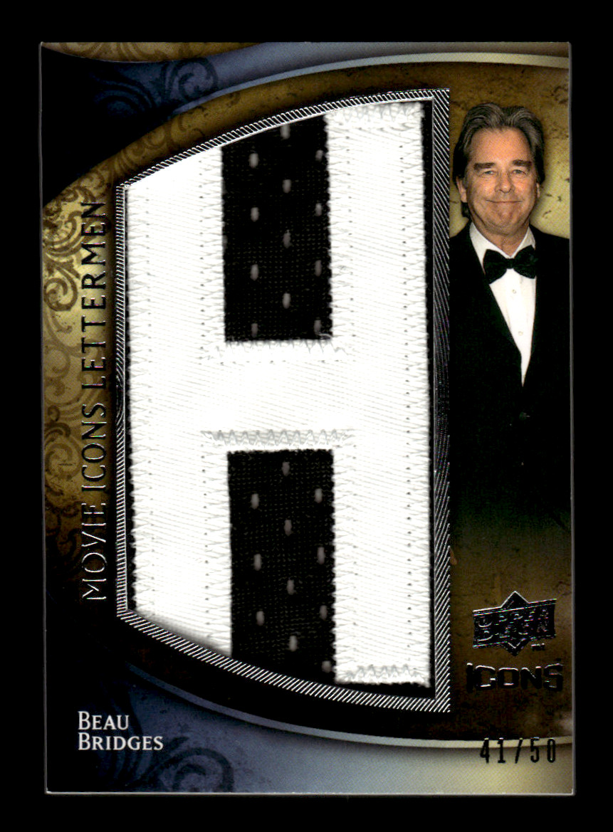 2009 Upper Deck Beau Bridges #ML-BB Movie Icons Letterman /50