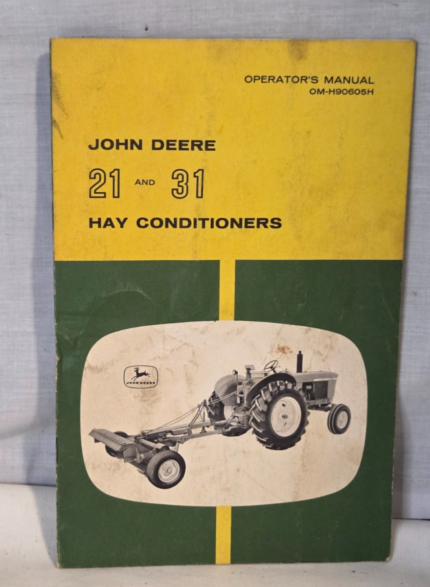 Vtg John Deere 21 and 31 Hay Conditioners Operators Manual OM-H90605H 12 to 60